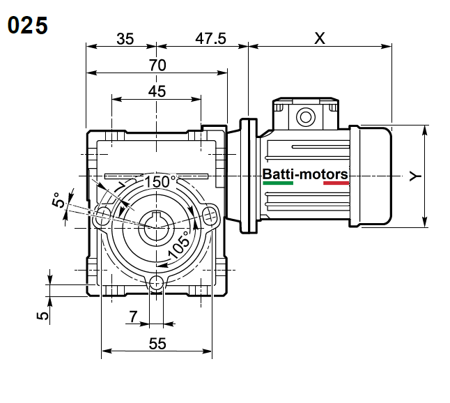 BR 25 15 56B5 червячный редуктор